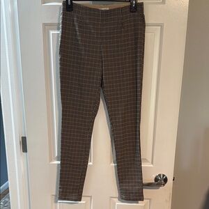 Calvin Klein Black and Tan Checkered Pants